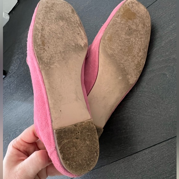 J. Crew Women's Pink Leather Upper Flat Shoe Size 7 - Picture 5 of 6